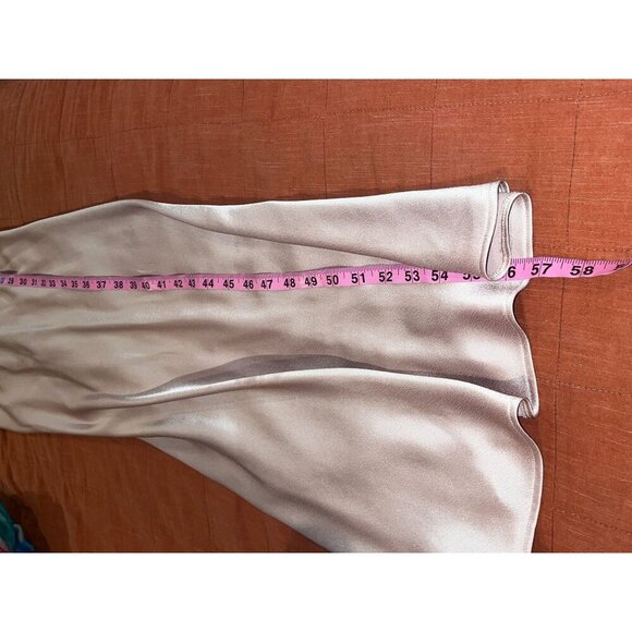 Jenny Yoo Blush Pink Satin Halter Neck Backless Women's Maxi Dress Size 6 gown - Picture 10 of 13